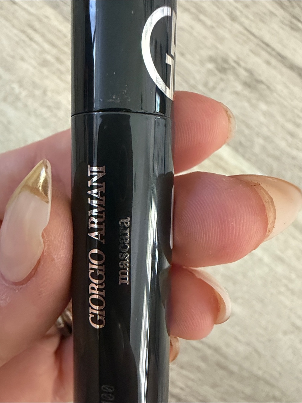 Giorgio Armani Mascara Tube in Black and Silver Accents